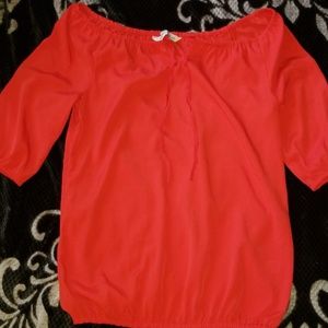 Half sleeve, sheer shirt